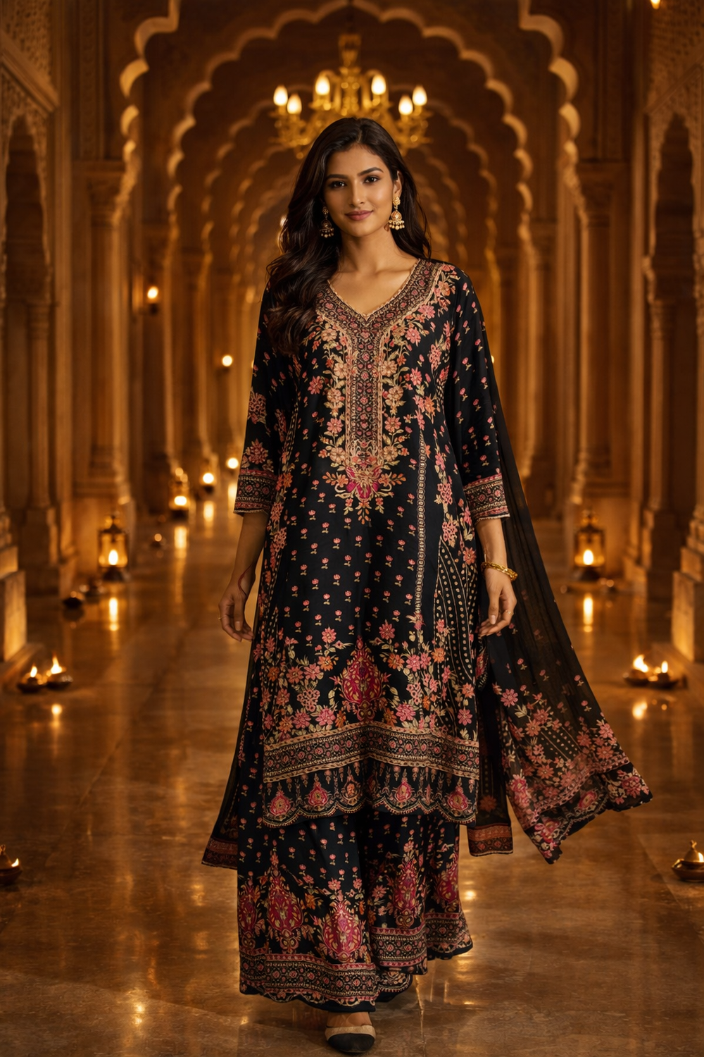 Sharara suit with Dupatta