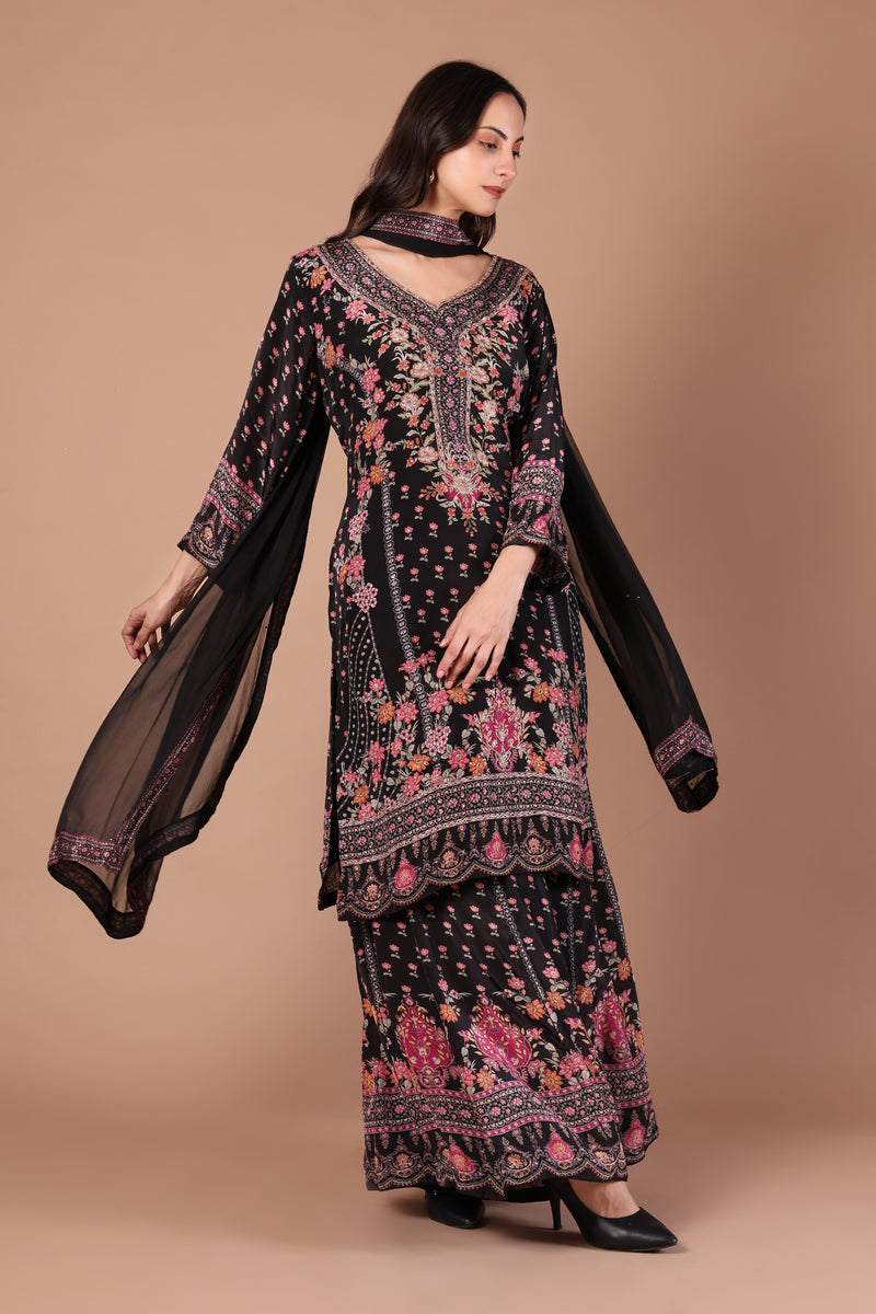 Sharara suit with Dupatta