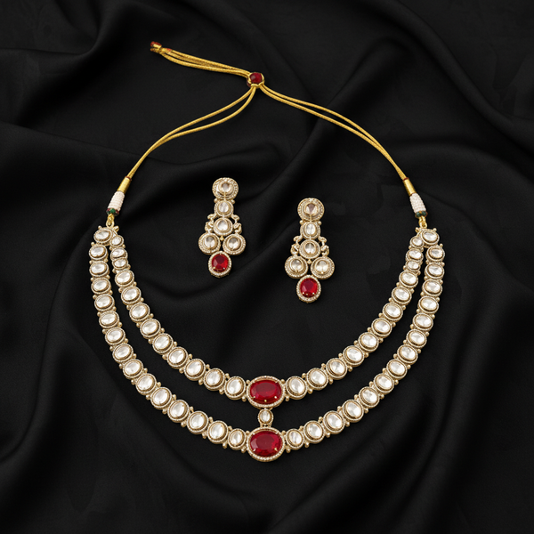 Polki Diamond Dori Necklace Set